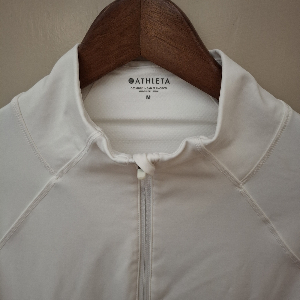 Athleta White Quarter-Zip Pullover_2 - image 4